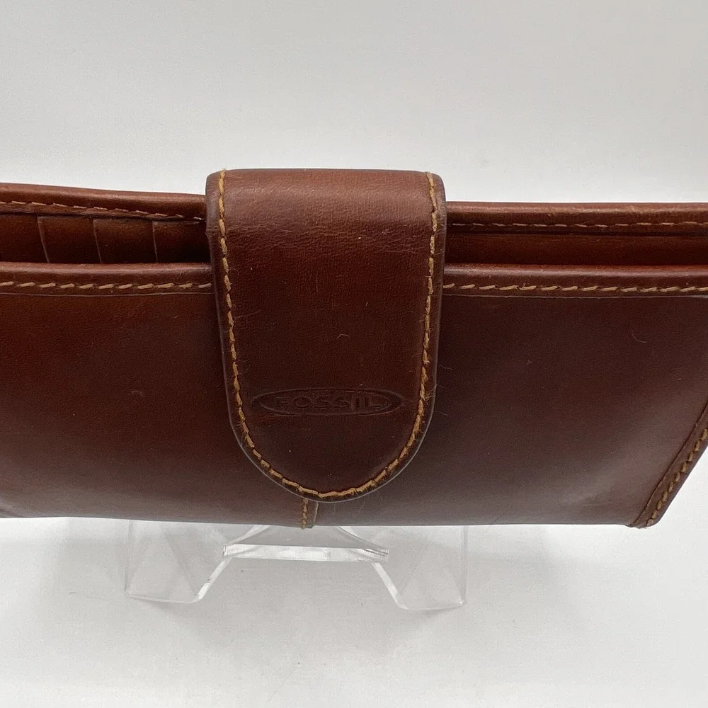 Fossil Wallet Supple Butter soft Leather Brown Slim Wallet 3.5